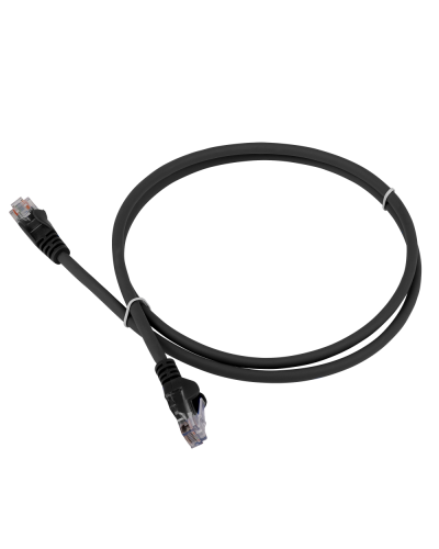 Патч-корд LANMASTER LSZH UTP кат.5e, 0.3 м, черный LANMASTER LAN-PC45/U5E-0.3-BK в Магнитогорске Патчкорды (медные) Pintop.ru